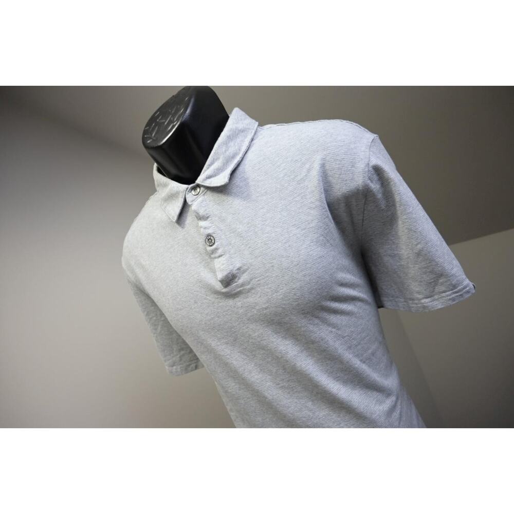 BKE Buckle Gray Polo Stretch Slim Fit Short Sleeve Shirt Mens‎ Size XL